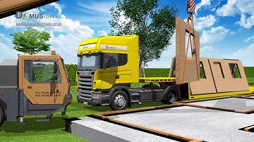 3D video animation/ prefabricated house