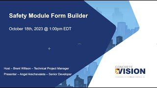 Safety Form Builder Webinar