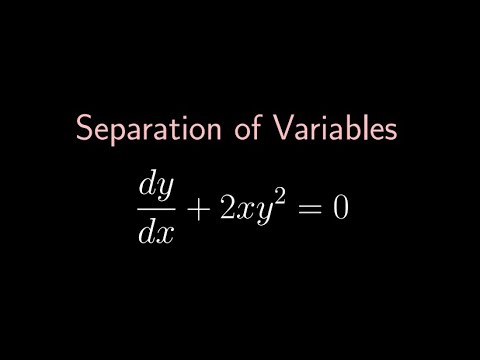 Separation Of Variables Dy Dx 2xy 2 0 Y 2xy 2 0 Youtube