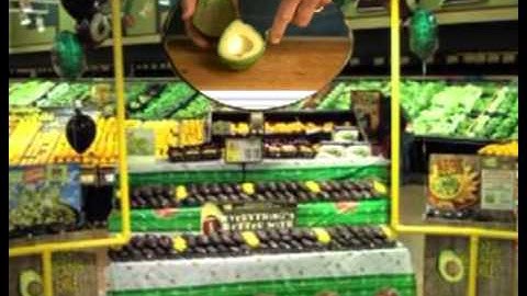 end cap display avacado
