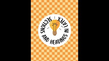 Sections and headings in latex