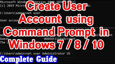 How to create user account using command prompt in Windows 7 8 10 | cmd user create    Hamro Academy