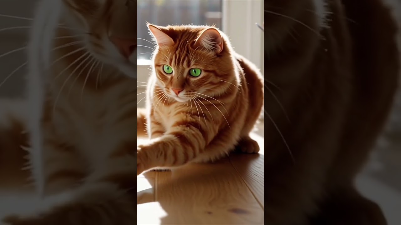 cat enjoy with thread. 