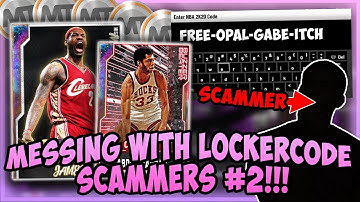NBA2K20 - MESSING WITH SCAMMERS #2!! HE HAS A CRAZY GALAXY OPAL LOCKERCODE FOR US!! CRAZY REACTION