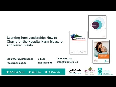 Learning From Leadership: How To Champion The Hospital Harm Measure And Never Events