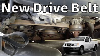 How to Replace the Drive Belt for a Nissan Frontier/Xterra (2008-2014) - l4 Nissan Frontier Serpentine Belt Diagram