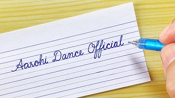 “Aarohi Dance Official” name in cursive writing.