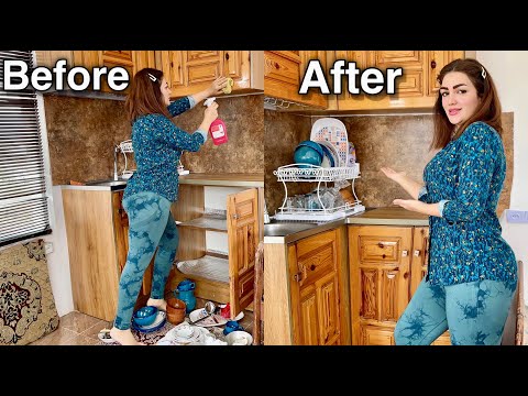 Deep Cleaning My Kitchen 🧼 Before & After Satisfying