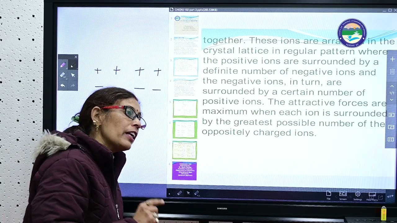 B Sc  Second  Semester Che N  102, Unit 1Chemical Bonding II Ionic Solids Part 02  || UOU ||