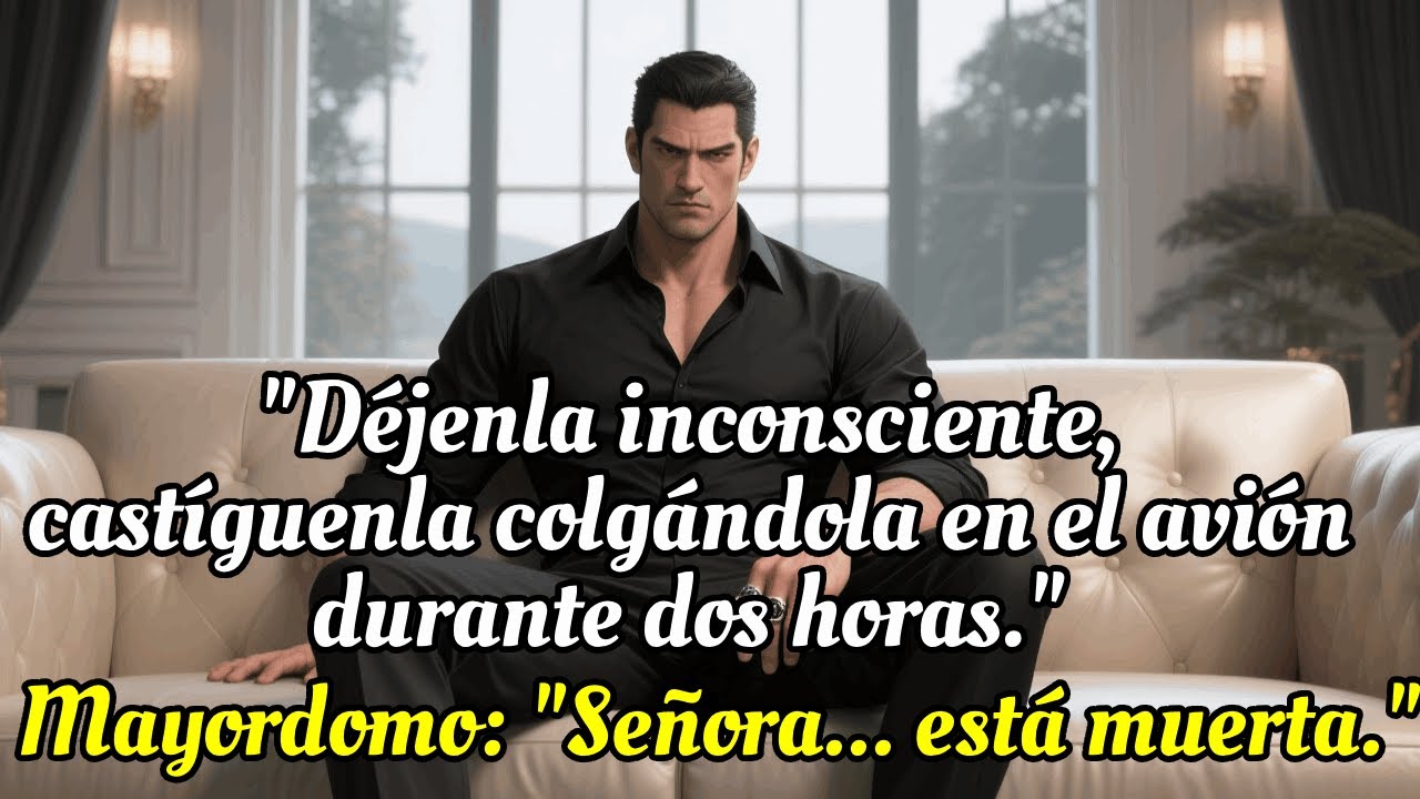 “Déjenla inconsciente y cuélguenla en el avión dos horas.” Mayordomo: “Señora… está muerta.”