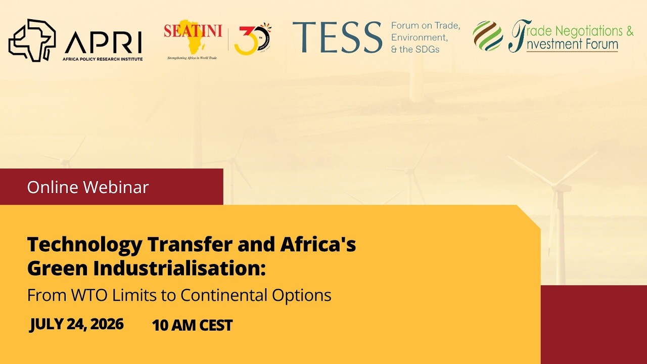 Still from Technology Transfer and Africa's Green Industrialisation: From WTO Limits to Continental Options
