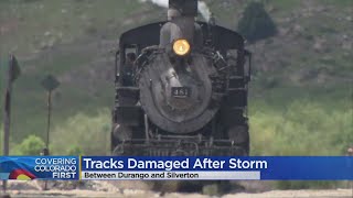 Storms Wash Out Durango And Silverton Narrow Guage Railroad Tracks