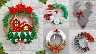 5 Economical Christmas wreath making idea step by step | DIY Low budget Christmas craft idea🎄207