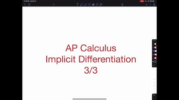 AP Calculus AB Implicit Differentiation AP Style Questions (3 of 3)