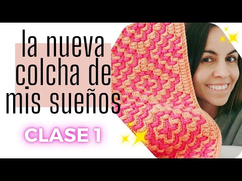 CLASE 1: Punto Mosaic para la Nueva Colcha de Mis Sueños 🧶✨️ | Reto Crochet Paso a Paso