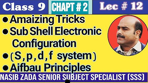 Sub Shell Electronic Configuration | Aufbau Principles || s,p,d,f System | Pashto @NASIBZADASSS