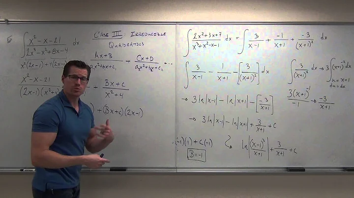 Calculus 2 Lecture 7.4:  Integration By Partial Fractions