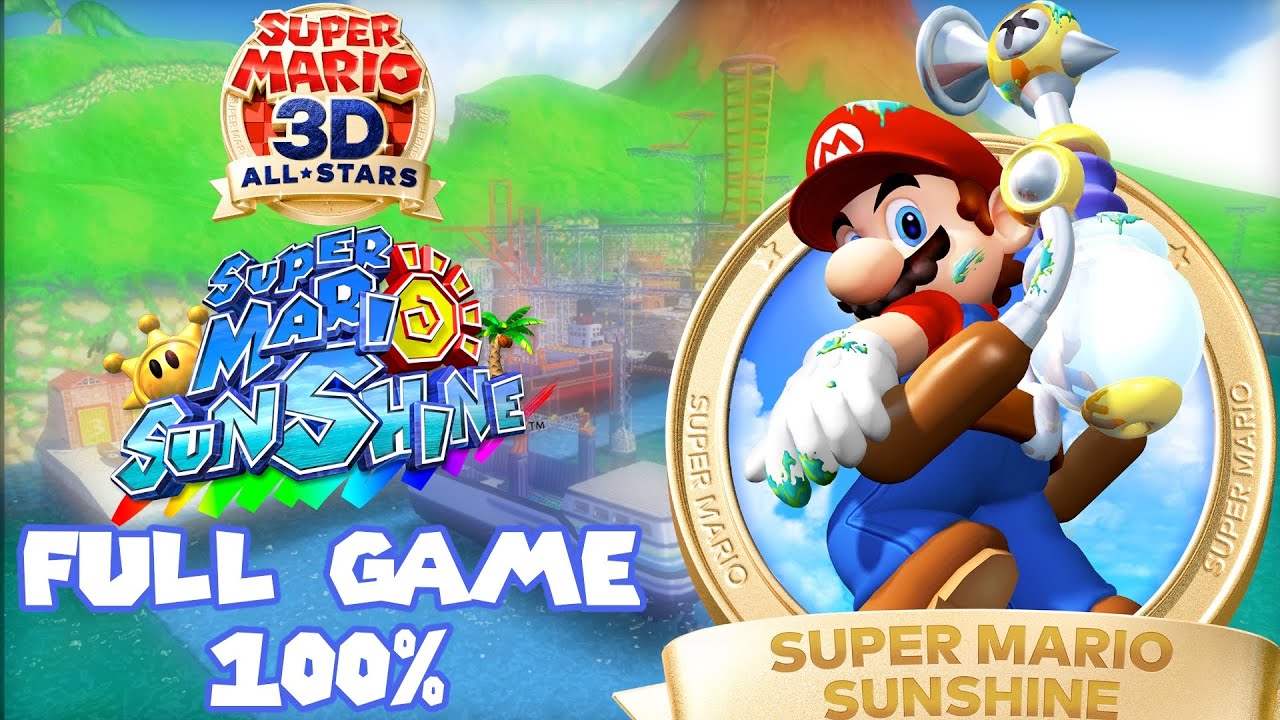 Super Mario Sunshine - 100% Full Game - Longplay - No Commentary - HD - 3D All-Stars - Switch