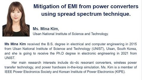 Webinar 20th #2: Mitigation of EMI from power converters using spread spectrum technique.
