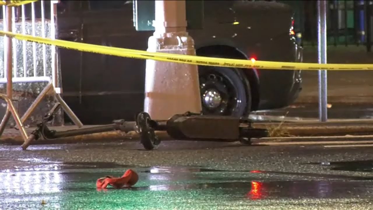 Man riding scooter critically hurt in Lower Manhattan hit and run - YouTube