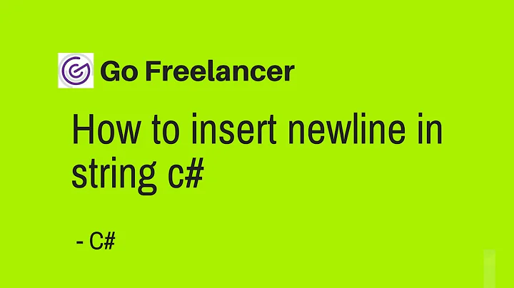 How to insert newline in string c#