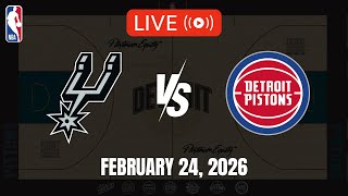 NBA LIVE! SAN ANTONIO SPURS vs DETROIT PISTONS | 2025-26 NBA SEASON | February 24, 2026 | NBA 2K26 screenshot 2