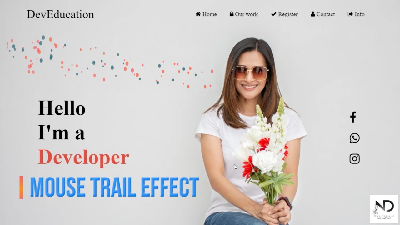 Mouse Trail Using Html CSS And Javascript - Javascript Mousemove Cursor  Trail Effects 