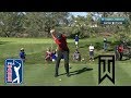 Tiger Woods slo-mo iron swing is analyzed at Farmers 2018 (Face on)