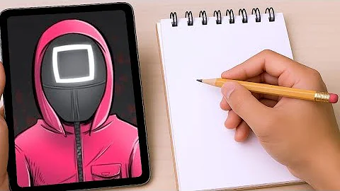 How to draw squid game Guard step by step.  Easy drawing step by step. Squid game drawing tutorial