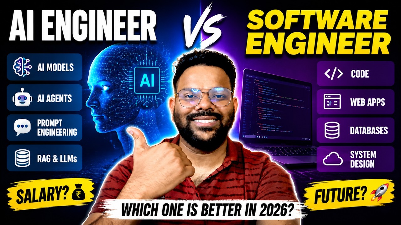 AI Engineer vs Software Engineer 2026 🔥 Which Career Is Better? Salary, Future & Jobs