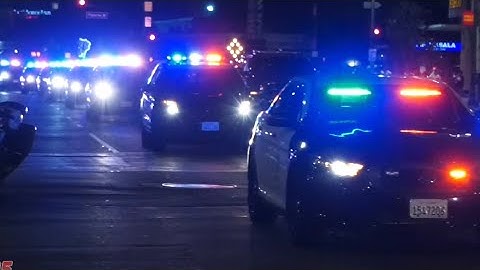 LAPD responding Code 3 x15 (Riots)