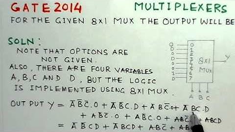 Video Solution to GATE ECE-2014 Problem-Multiplexers