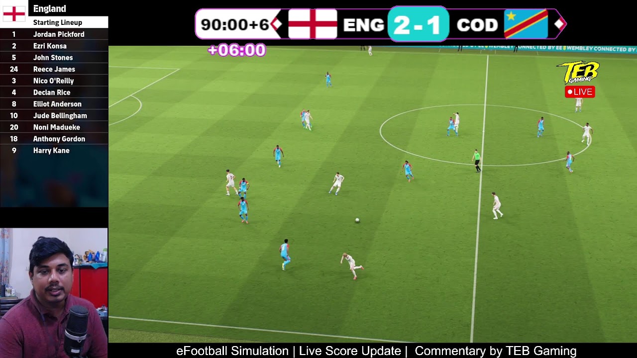 🔴 England vs DR Congo | eFootball Full Match Live | eFootball 2026 Gameplay