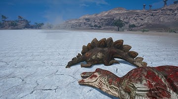 Path of Titans / Stegosaurus vs T-Rex