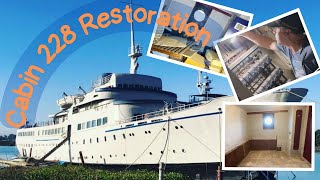 CLASSIC CRUISE SHIP CABIN CLEAN OUT AND RESTORATION  CAN WE SAVE THIS CABIN?  ALLPOWERS S2000 REVIEW