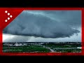 Maltempo, la spaventosa shelf cloud sul milanese ripresa dal drone