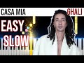 Casa Mia - Ghali - SANREMO 2024 - EASY SLOW Piano Tutorial with Melody   Chords   Bass🎹4K🤙