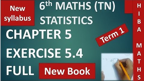 TN Samacheer 6th maths chapter 5 exercise 5.4 New book  new syllabus
