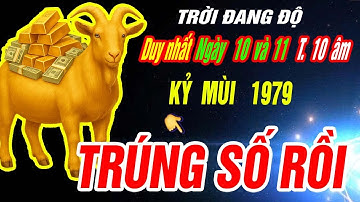 TRỜI ĐANG ĐỘ Tuổi KỶ MÙI 1979 đúng 2 ngày duy nhất T10 âm THẦN TÀI BÁO MỘNG TRÚNG ĐỘC ĐẮC