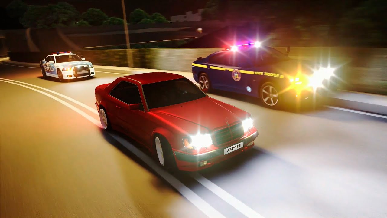 Assetto Corsa gameplay with mods - Police chase Mercedes AMG # ...