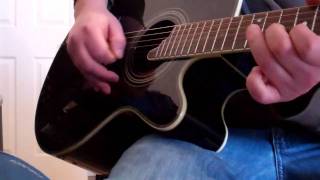 blues improv in b acoustic guitar Resimi