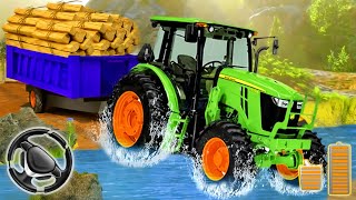Real Tractor Trolley Cargo Farming Simulation 2 - Offroad Tractor Driving | Android Gameplay screenshot 4