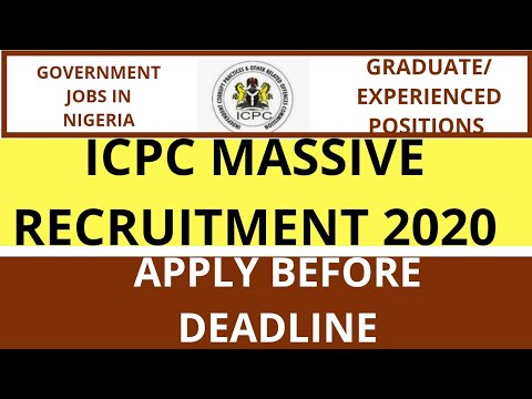 Government Jobs in Nigeria:ICPC Recruitment 2020