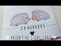 Valentine&#39;s Day card for boyfriend |Drawing hedgehogs