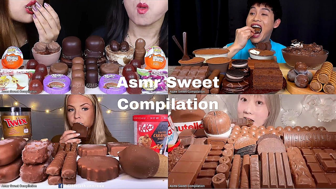 ASMR Chocolate Compilation | No Talking | Only Bits | ASMR Mukbang ...