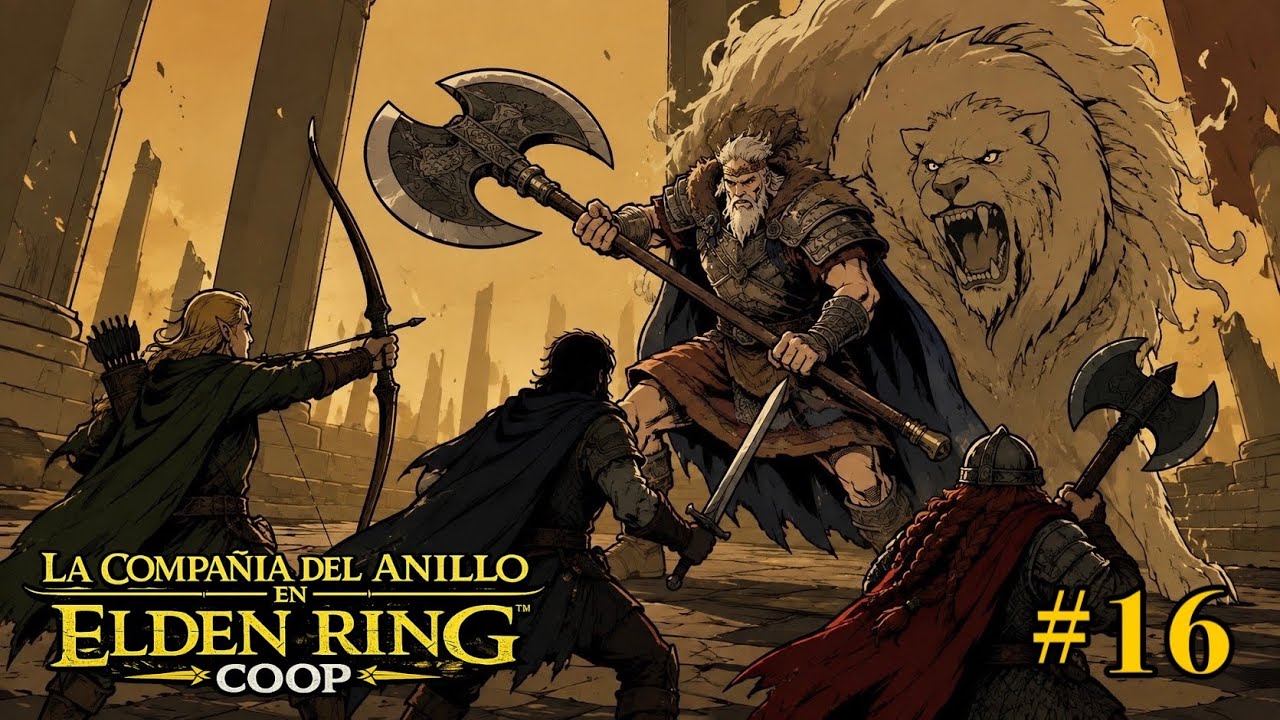 LA COMPAÑÍA DEL ANILLO EN ELDEN RING 🦁 GODFREY DERROTADO ft. @xPaRkOuR999 & @Borshoww  #16