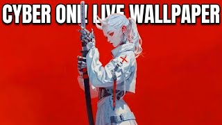 Cyber Oni Samurai Live Wallpaper | 4K Neon Anime Aesthetic