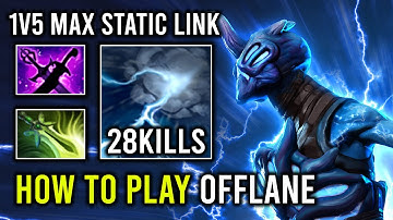 How to Play Offlane Razor with 100% Max Static Link Absorb 1v5 Run At Everyone Dota 2