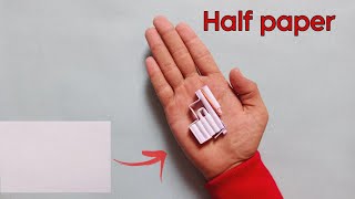 World's smallest paper mini GUN [ size 5CM ] | Half paper turn into paper GUN | very very small gun