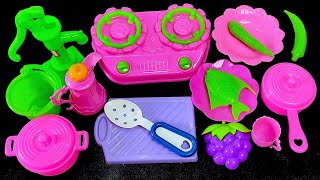 Satisfying with Unboxing Cute Pink Kitchen Toys, Home Playset Collection ASMR Video. Cooking set